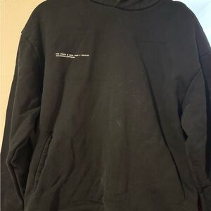 Pangaia Charcoal Hoodie with Text Label